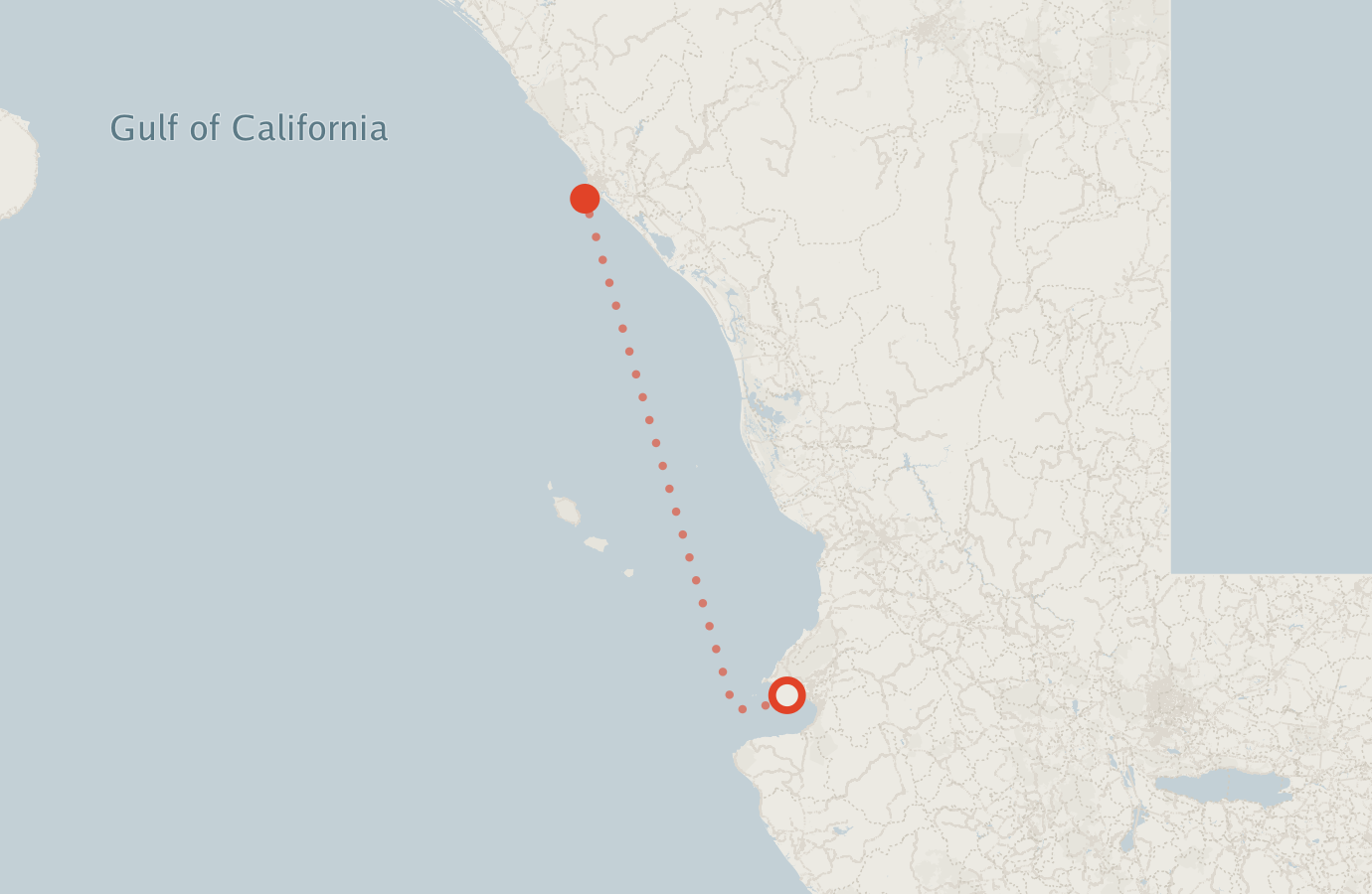 Activity map — real sighting points on an OpenStreetMap basemap