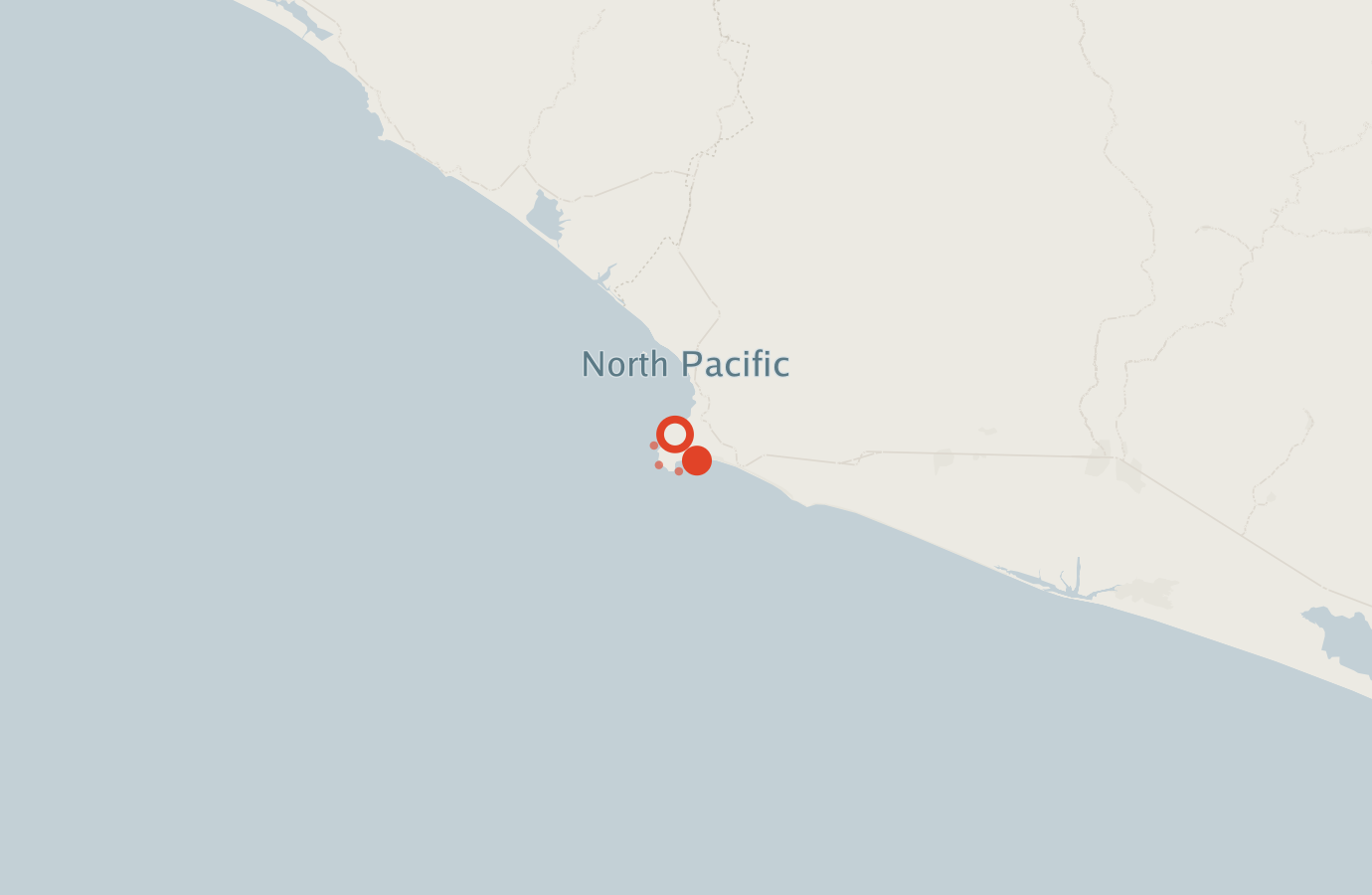 Activity map — real sighting points on an OpenStreetMap basemap