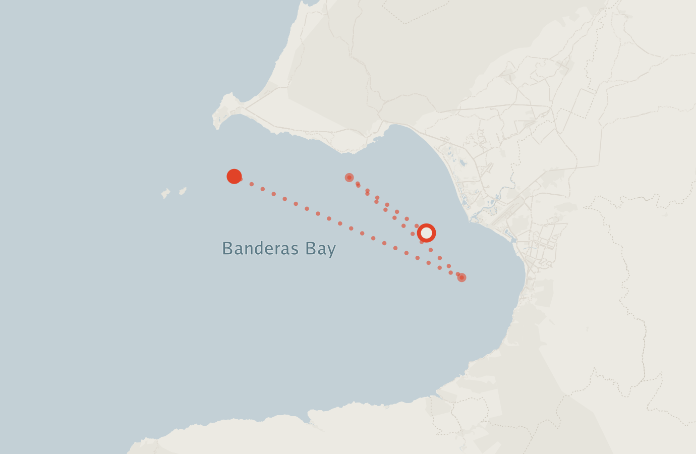 Activity map — real sighting points on an OpenStreetMap basemap