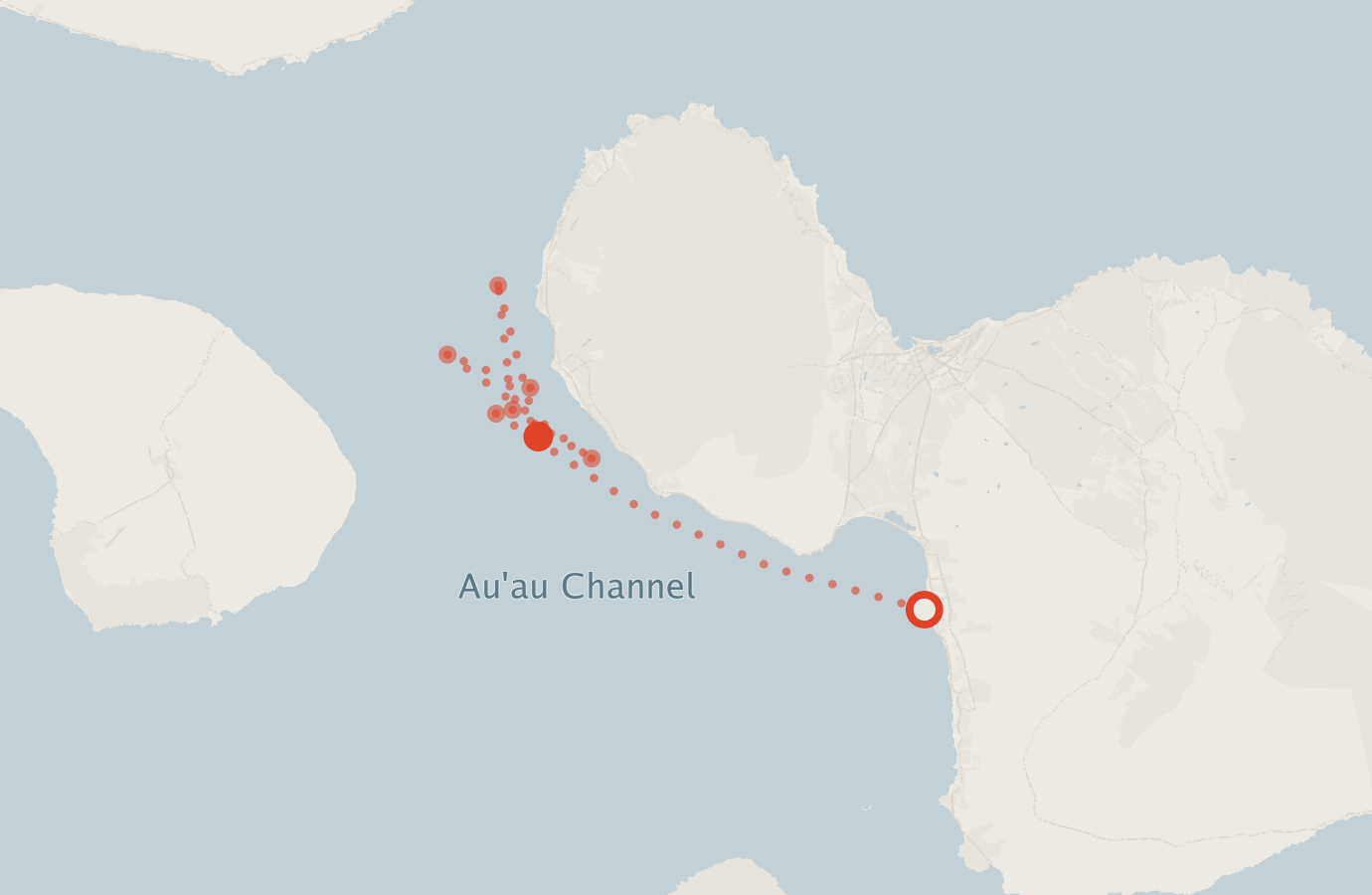 Activity map — real sighting points on an OpenStreetMap basemap