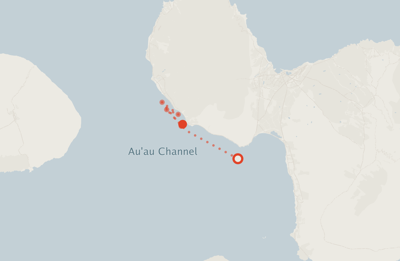 Activity map — real sighting points on an OpenStreetMap basemap
