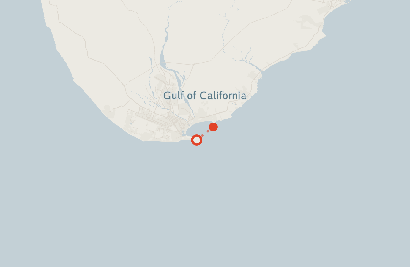 Activity map — real sighting points on an OpenStreetMap basemap