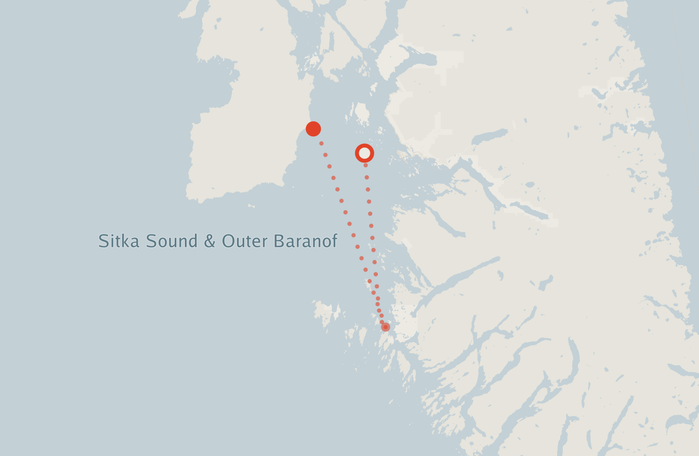 Activity map — real sighting points on an OpenStreetMap basemap