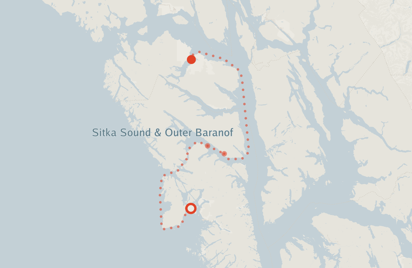Activity map — real sighting points on an OpenStreetMap basemap