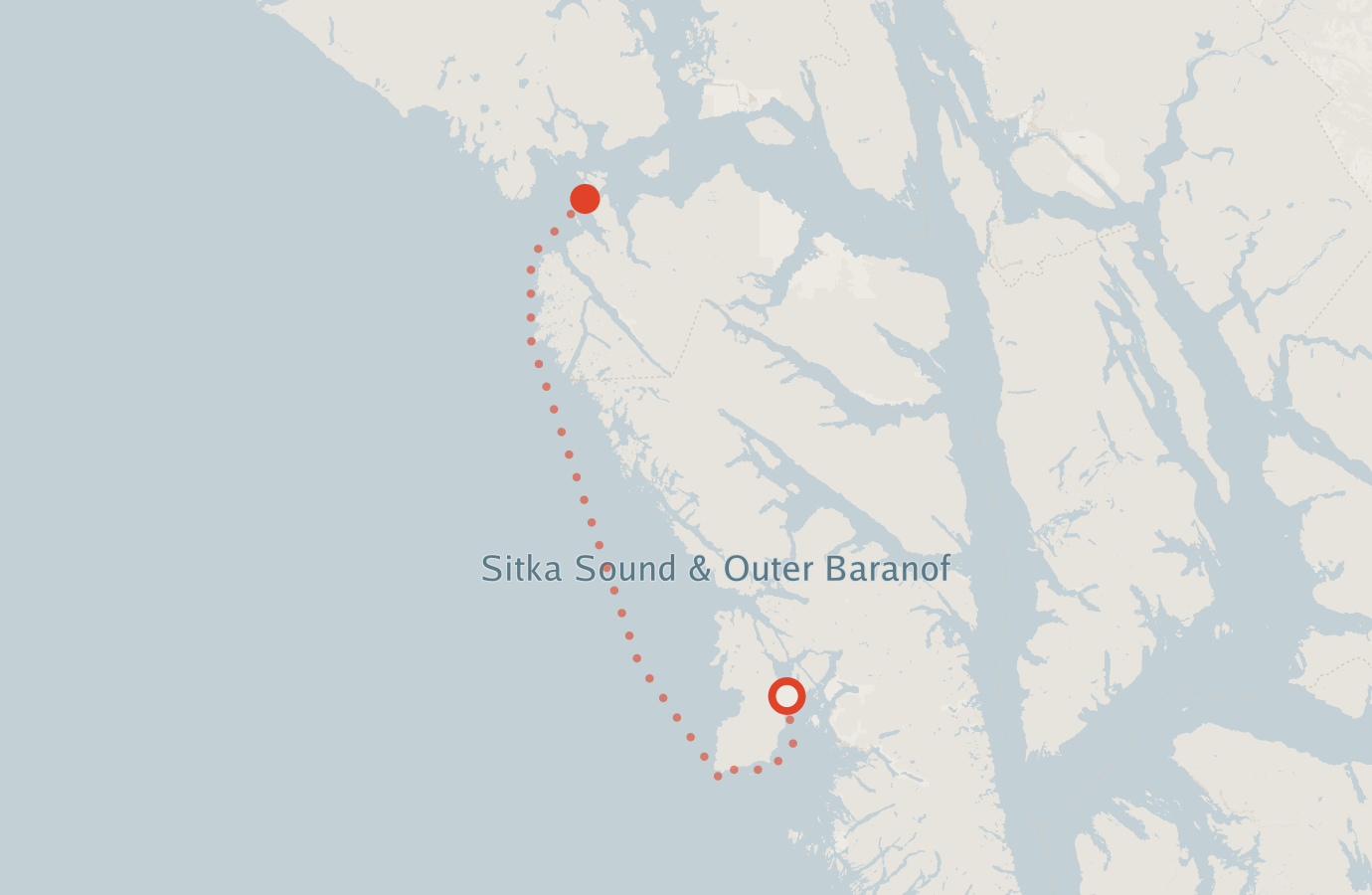 Activity map — real sighting points on an OpenStreetMap basemap