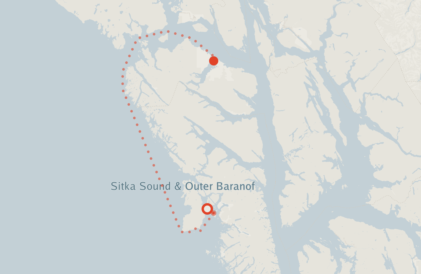Activity map — real sighting points on an OpenStreetMap basemap