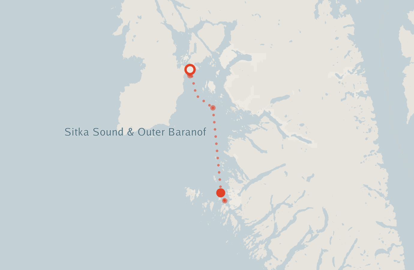Activity map — real sighting points on an OpenStreetMap basemap
