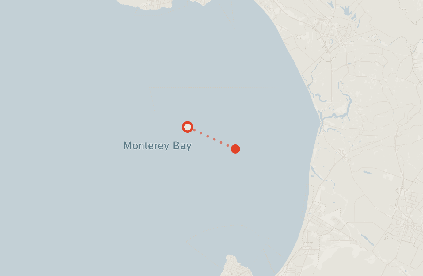 Activity map — real sighting points on an OpenStreetMap basemap