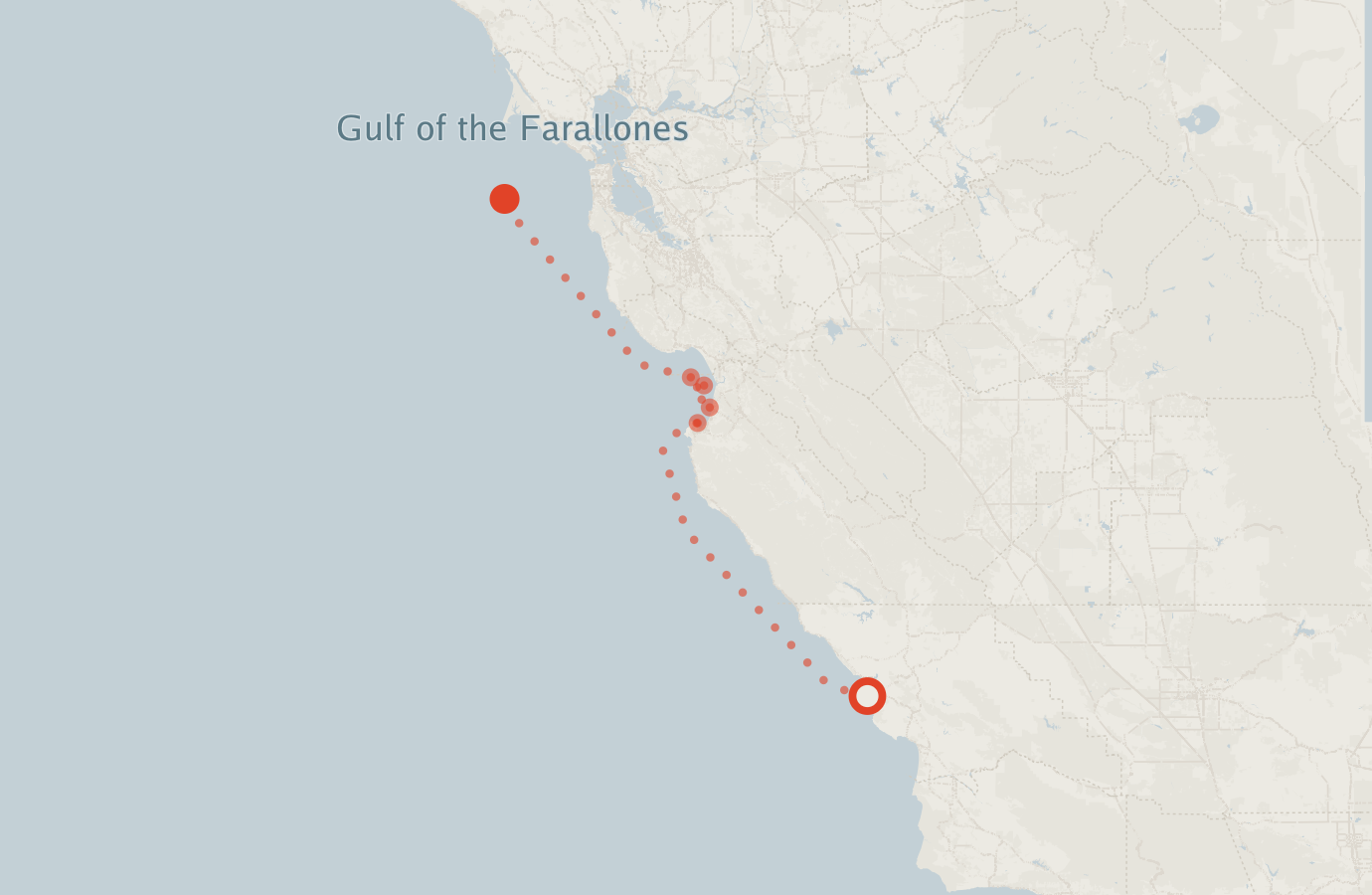 Activity map — real sighting points on an OpenStreetMap basemap