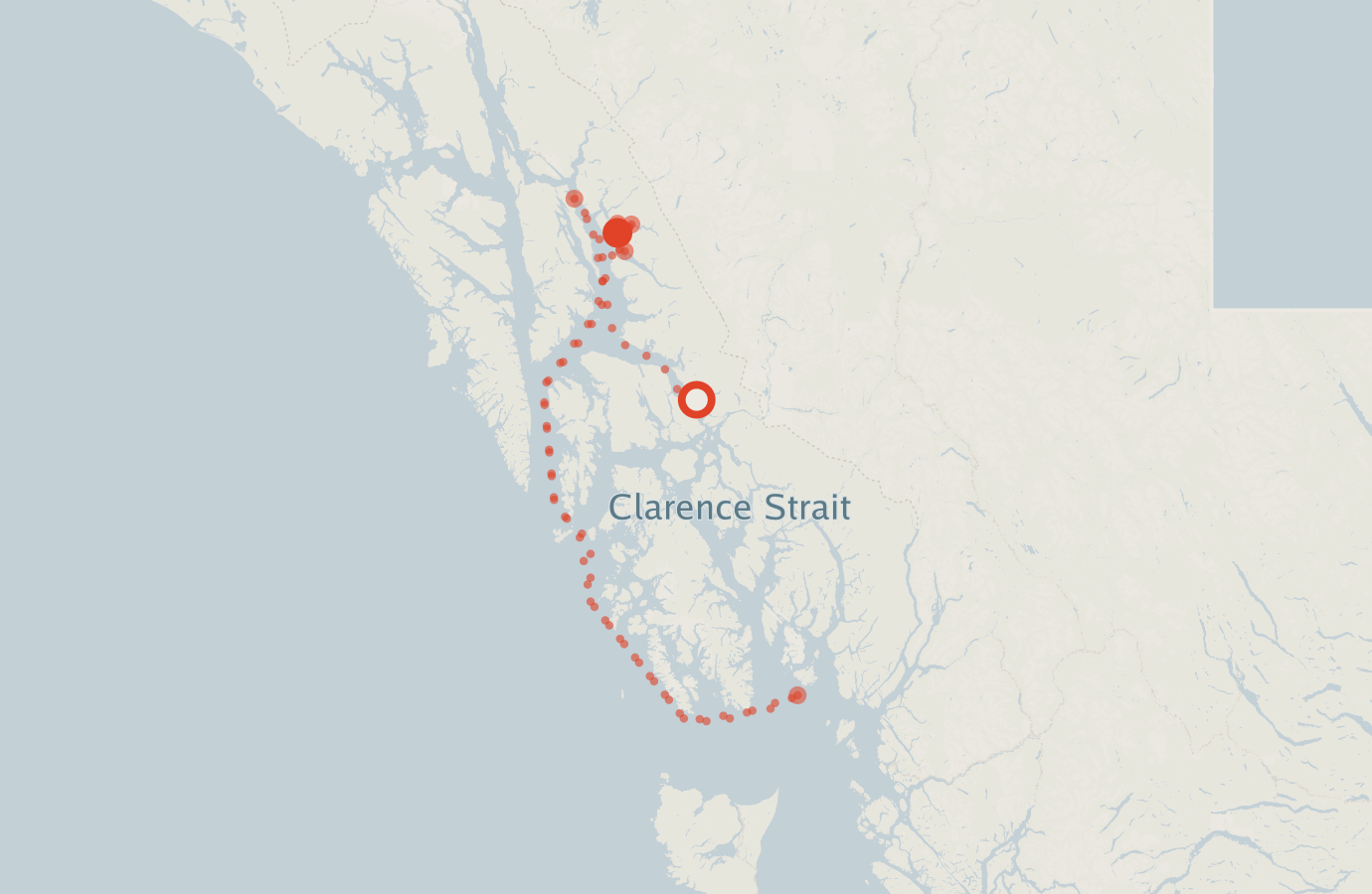 Activity map — real sighting points on an OpenStreetMap basemap