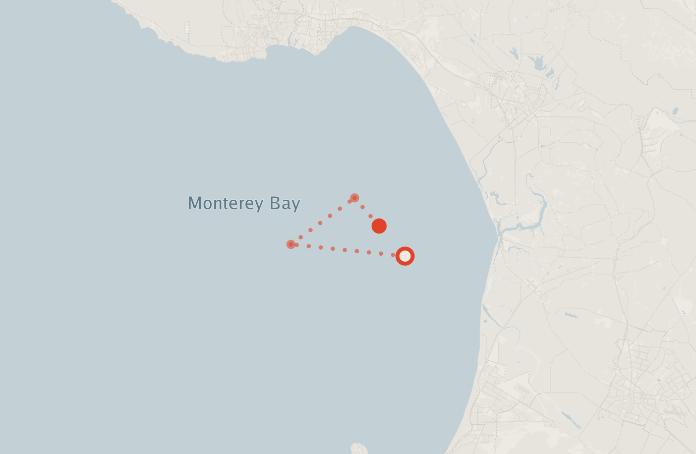 Activity map — real sighting points on an OpenStreetMap basemap