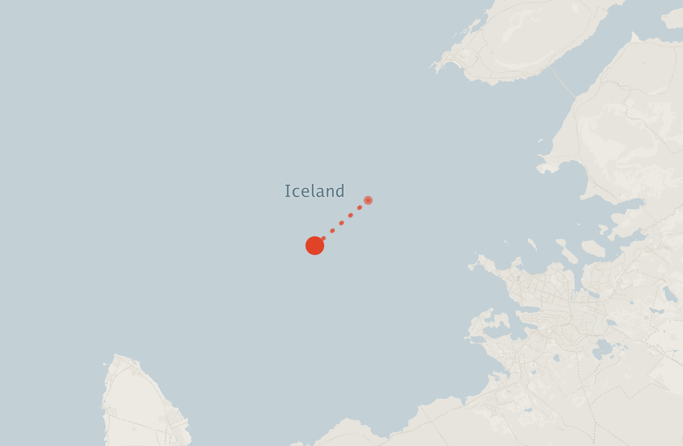 Activity map — real sighting points on an OpenStreetMap basemap