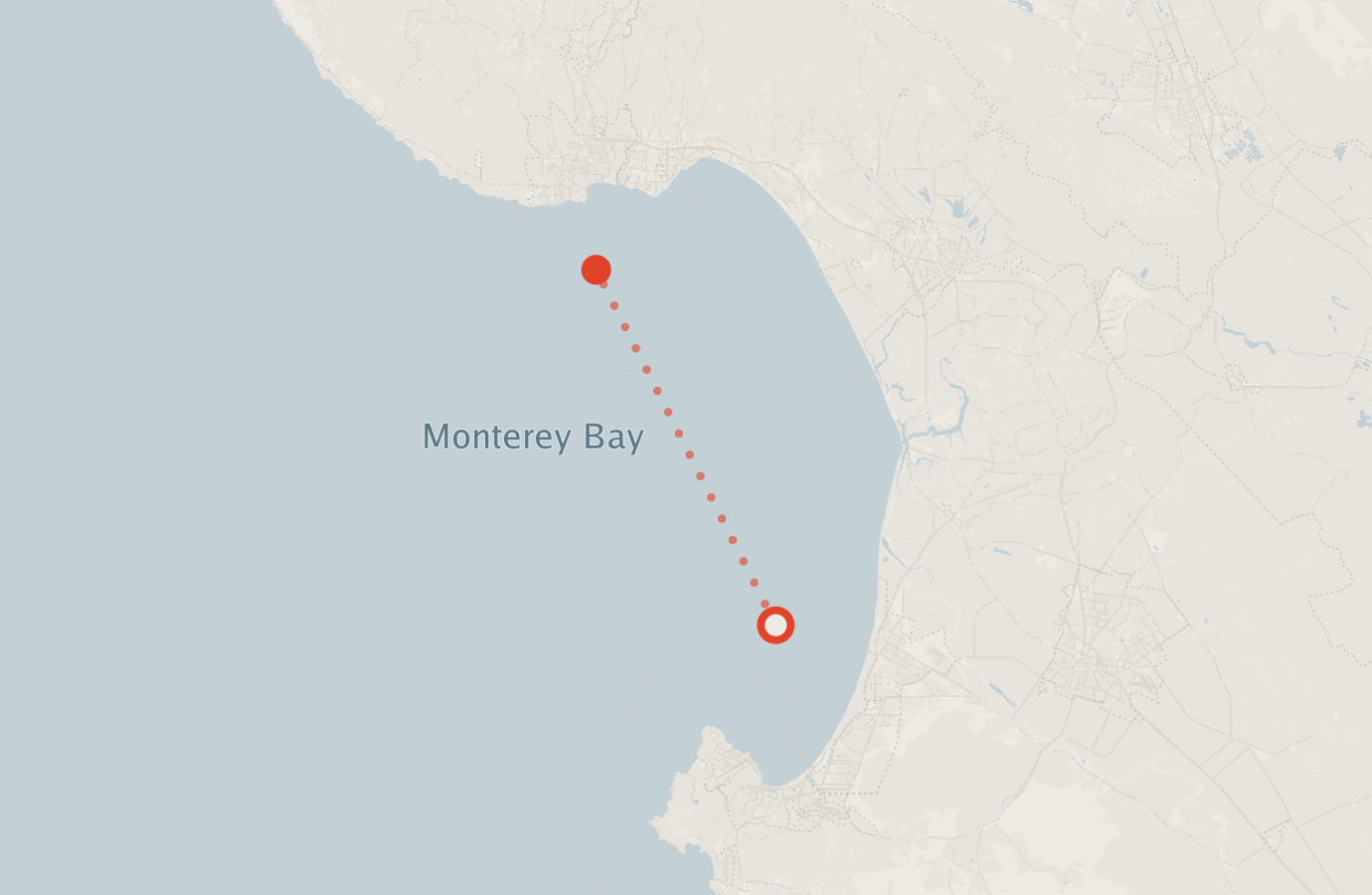 Activity map — real sighting points on an OpenStreetMap basemap
