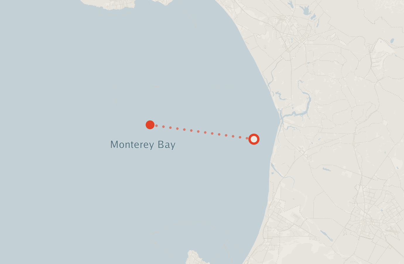 Activity map — real sighting points on an OpenStreetMap basemap