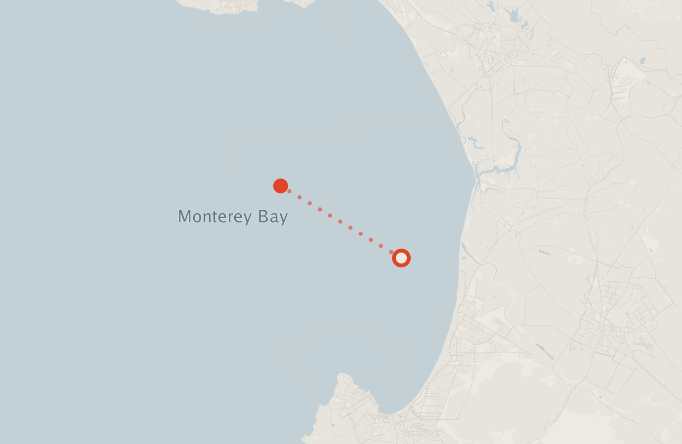 Activity map — real sighting points on an OpenStreetMap basemap