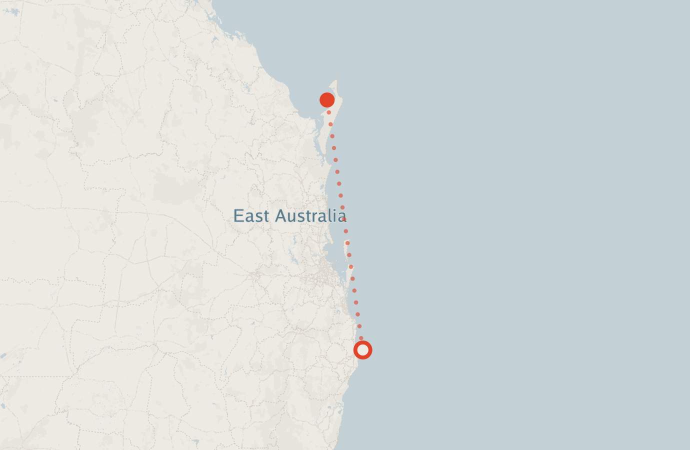 Activity map — real sighting points on an OpenStreetMap basemap