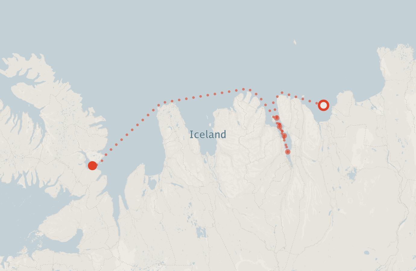 Activity map — real sighting points on an OpenStreetMap basemap