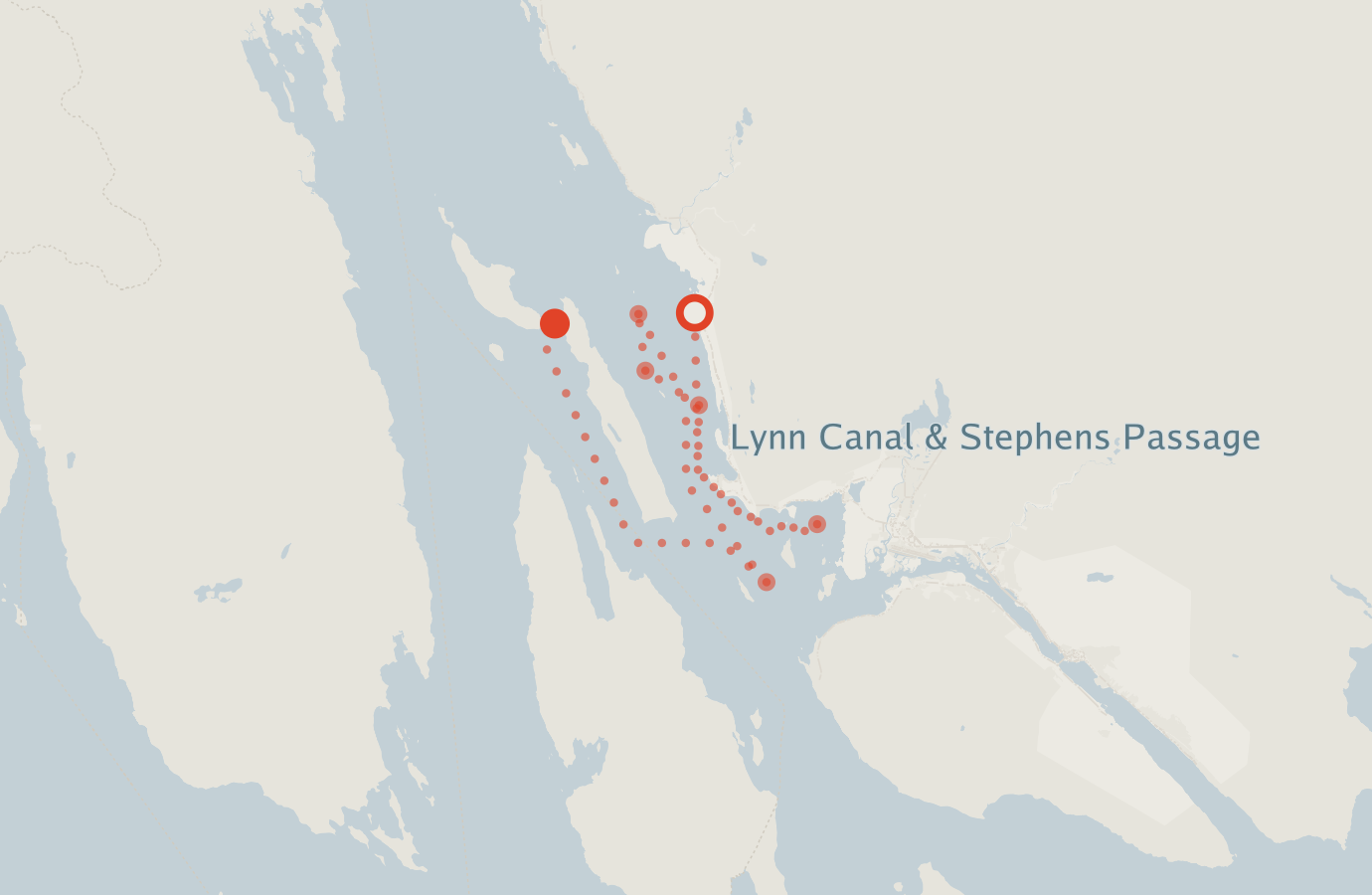 Activity map — real sighting points on an OpenStreetMap basemap
