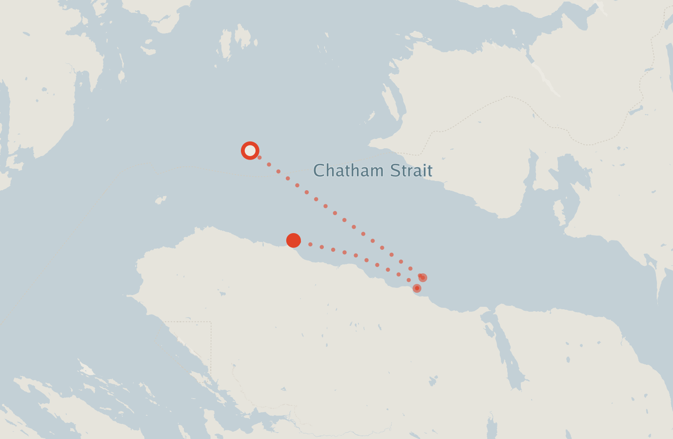 Activity map — real sighting points on an OpenStreetMap basemap