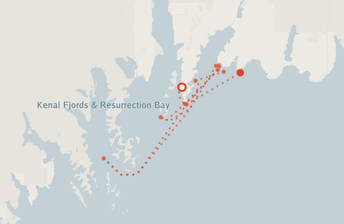 Activity map — real sighting points on an OpenStreetMap basemap