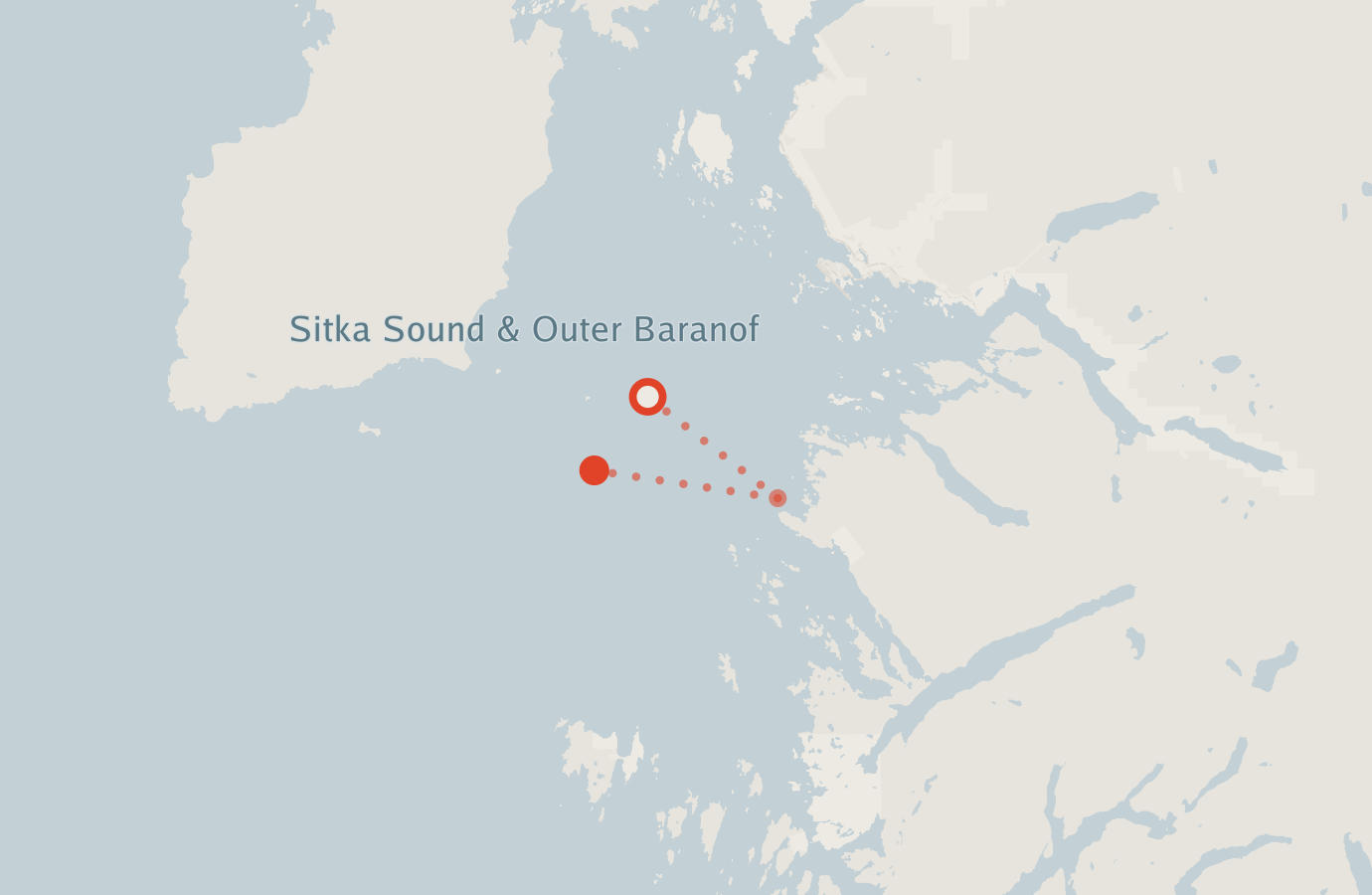 Activity map — real sighting points on an OpenStreetMap basemap