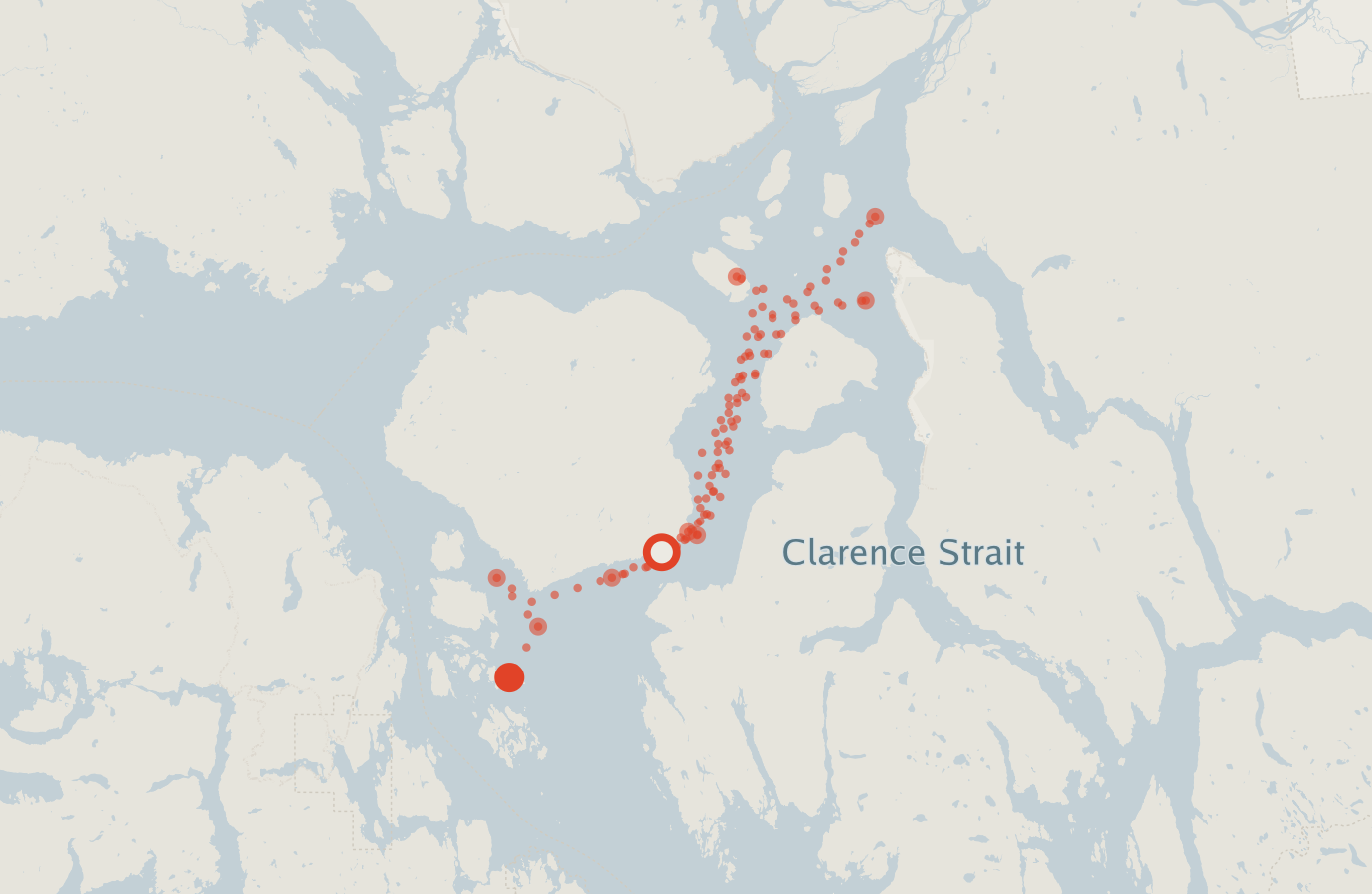 Activity map — real sighting points on an OpenStreetMap basemap