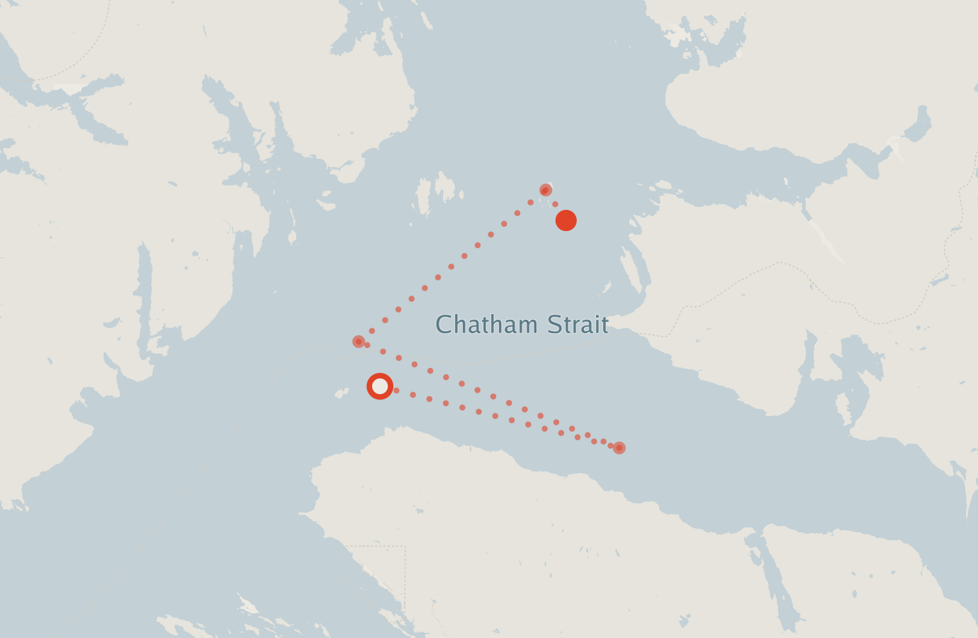 Activity map — real sighting points on an OpenStreetMap basemap