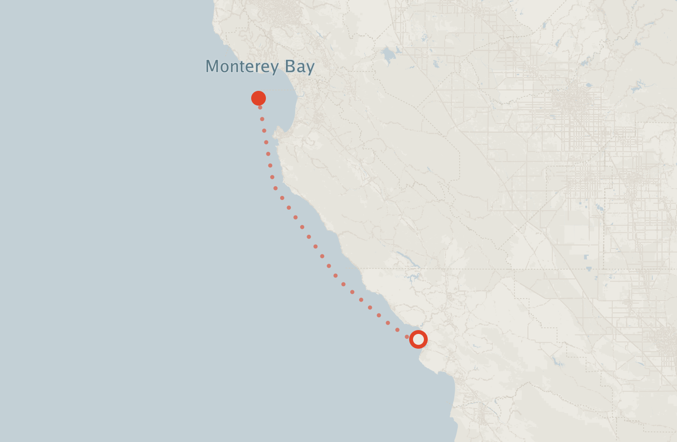 Activity map — real sighting points on an OpenStreetMap basemap