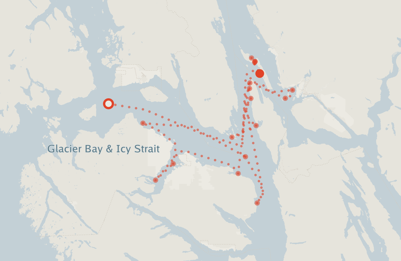 Activity map — real sighting points on an OpenStreetMap basemap