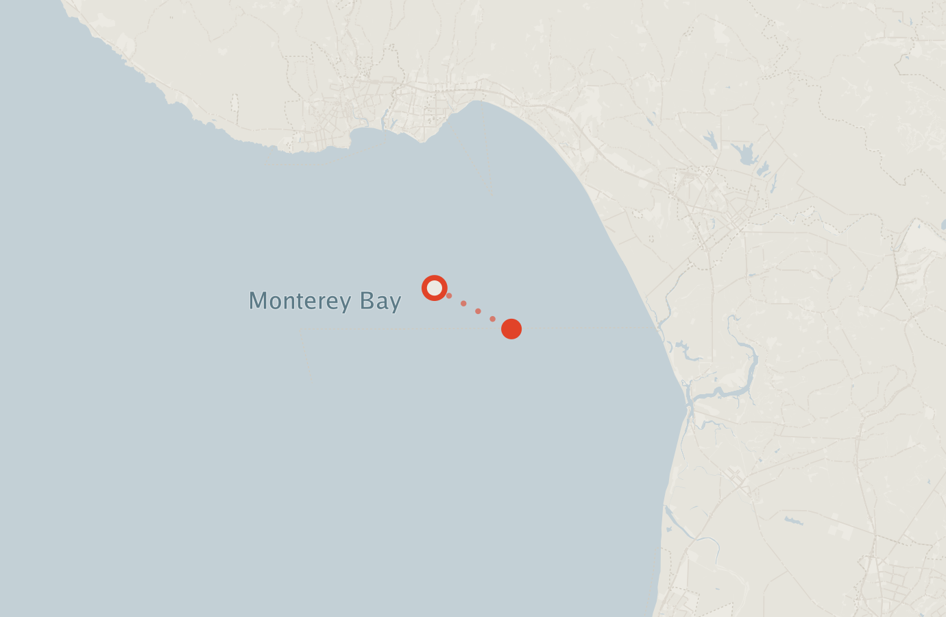 Activity map — real sighting points on an OpenStreetMap basemap