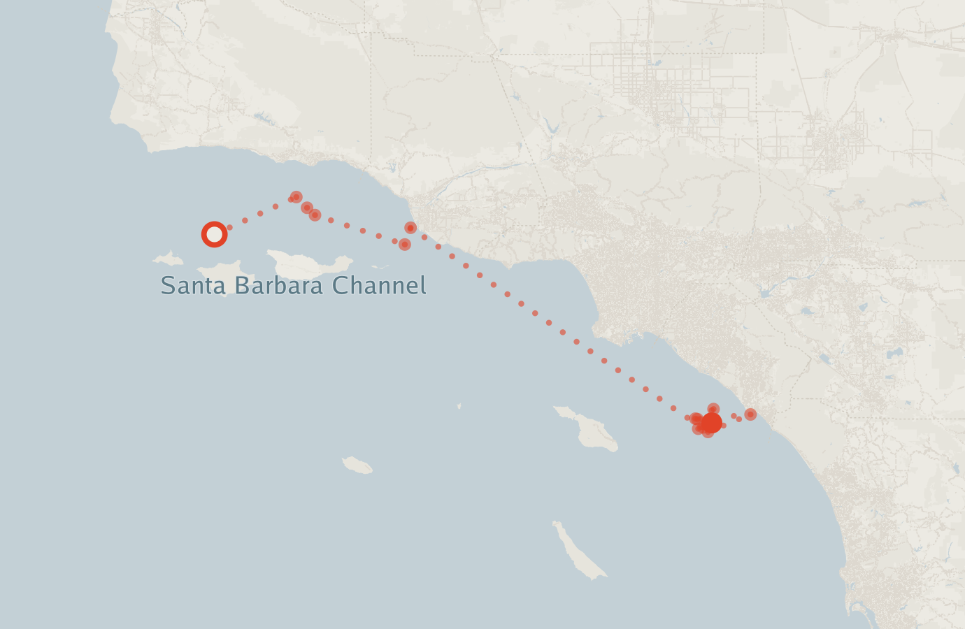 Activity map — real sighting points on an OpenStreetMap basemap