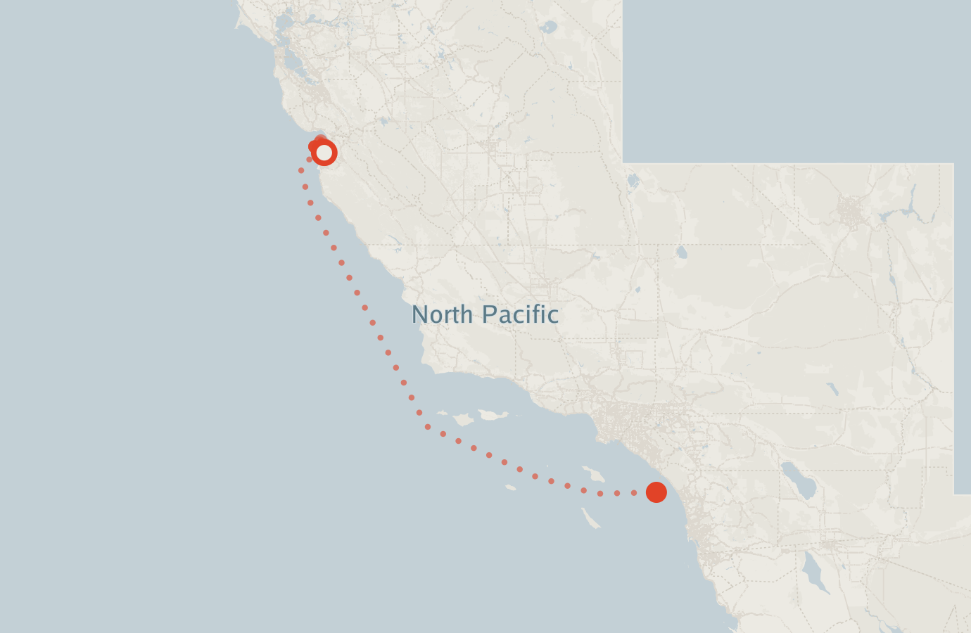 Activity map — real sighting points on an OpenStreetMap basemap