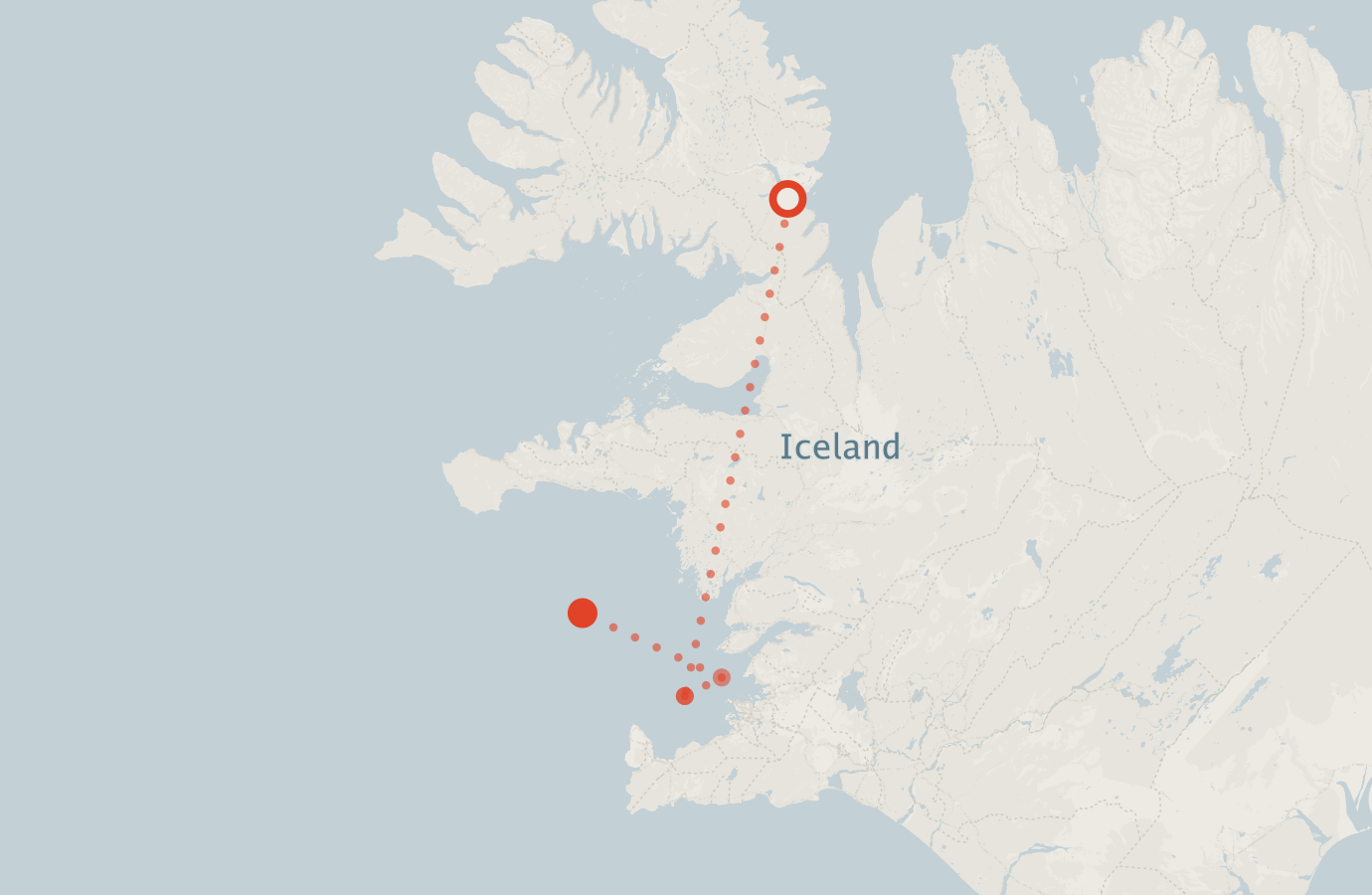 Activity map — real sighting points on an OpenStreetMap basemap