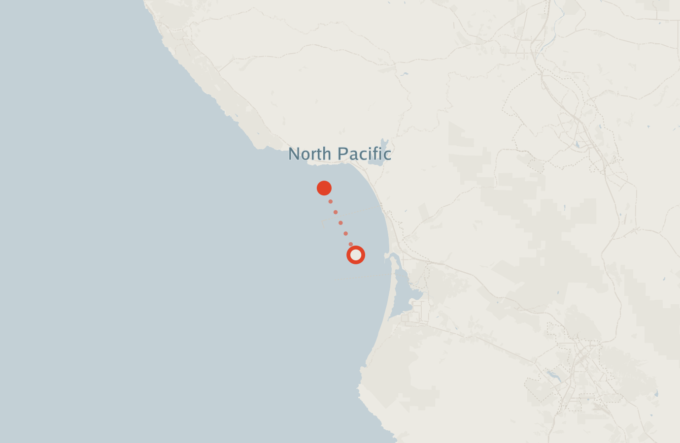 Activity map — real sighting points on an OpenStreetMap basemap