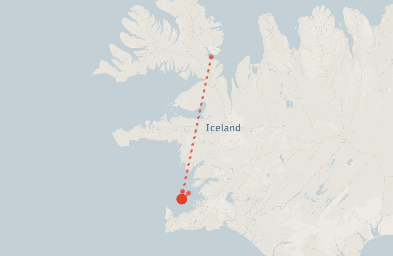 Activity map — real sighting points on an OpenStreetMap basemap