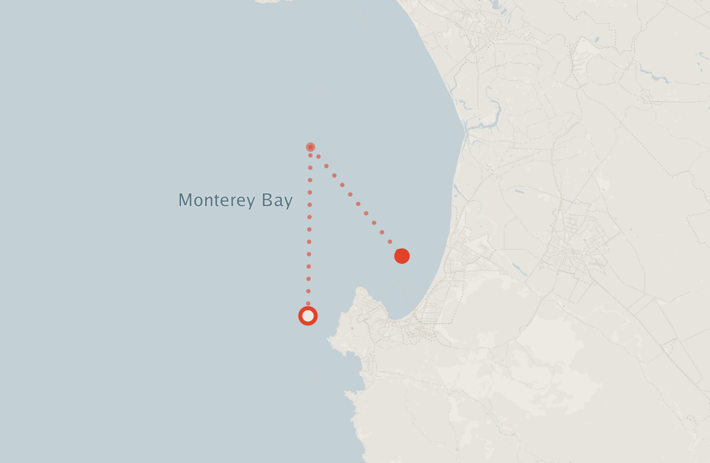 Activity map — real sighting points on an OpenStreetMap basemap