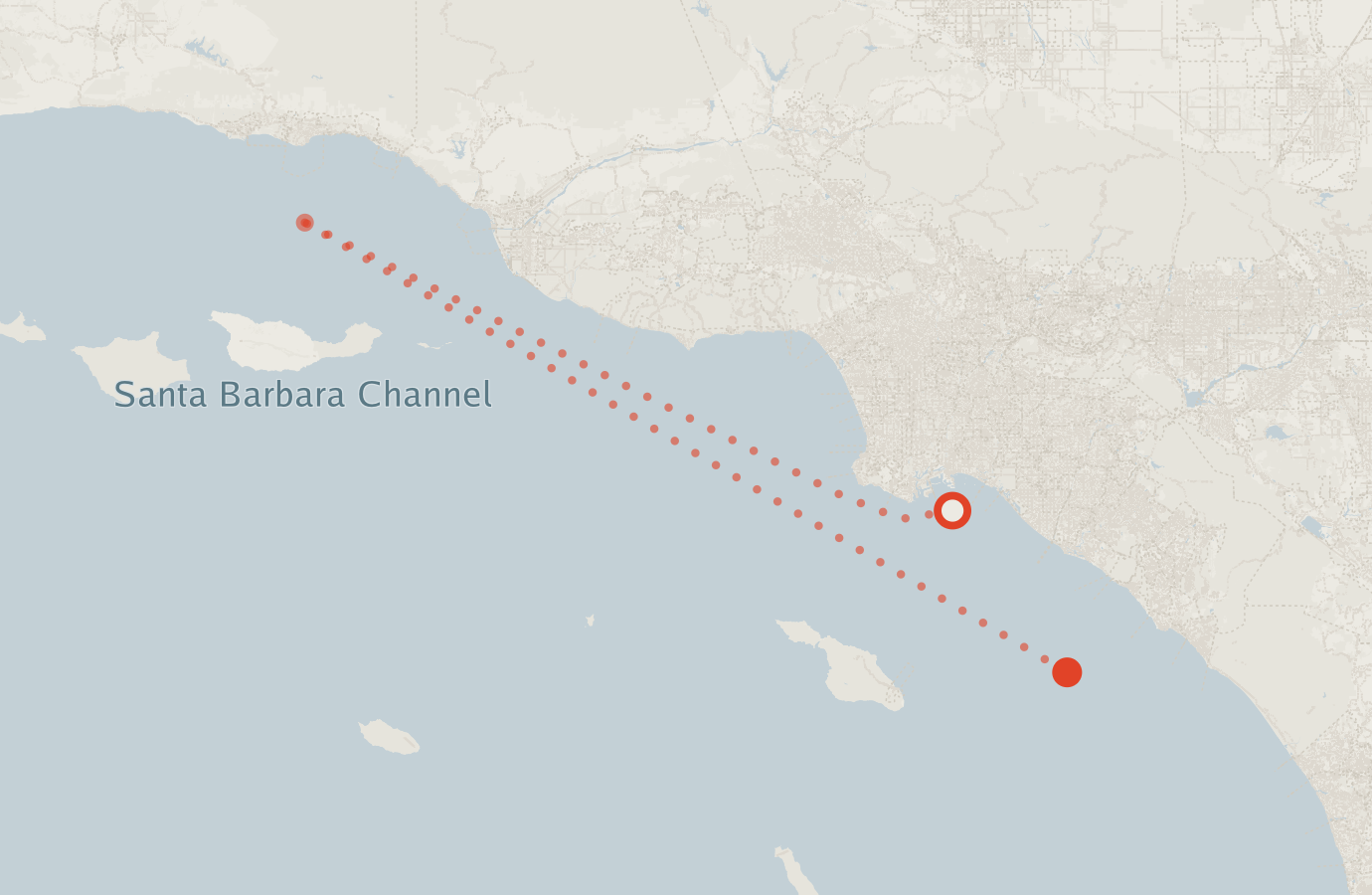 Activity map — real sighting points on an OpenStreetMap basemap
