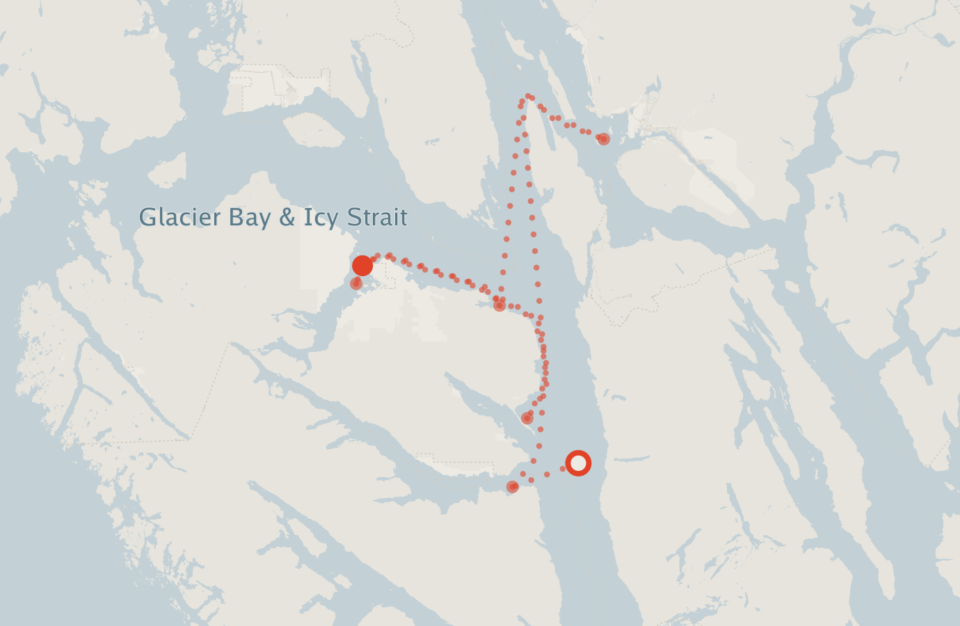 Activity map — real sighting points on an OpenStreetMap basemap