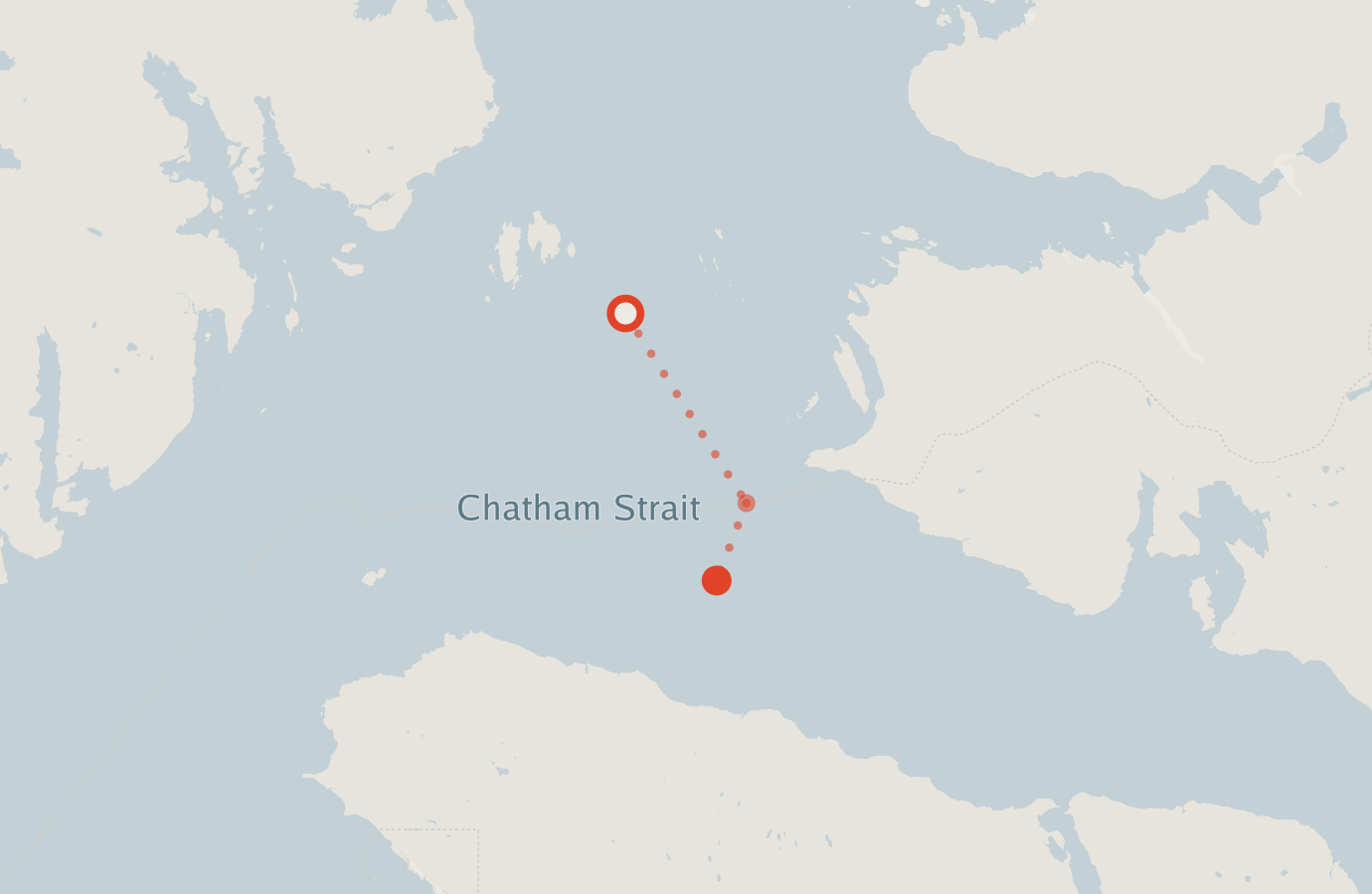Activity map — real sighting points on an OpenStreetMap basemap