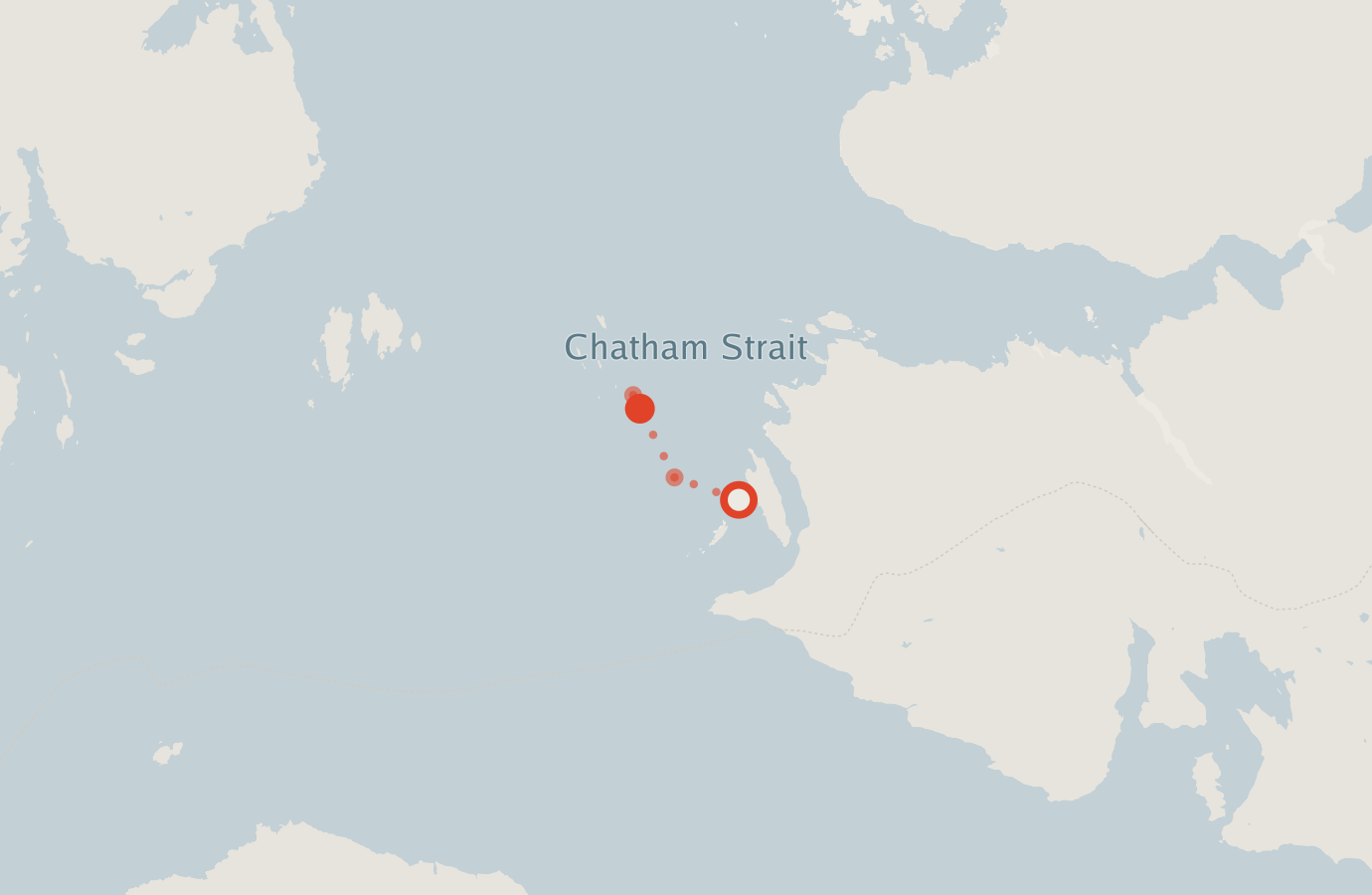 Activity map — real sighting points on an OpenStreetMap basemap