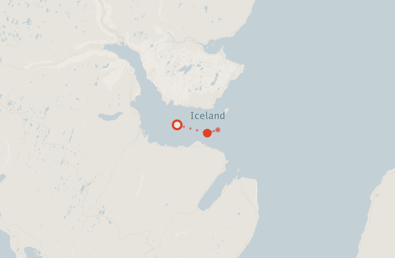 Activity map — real sighting points on an OpenStreetMap basemap