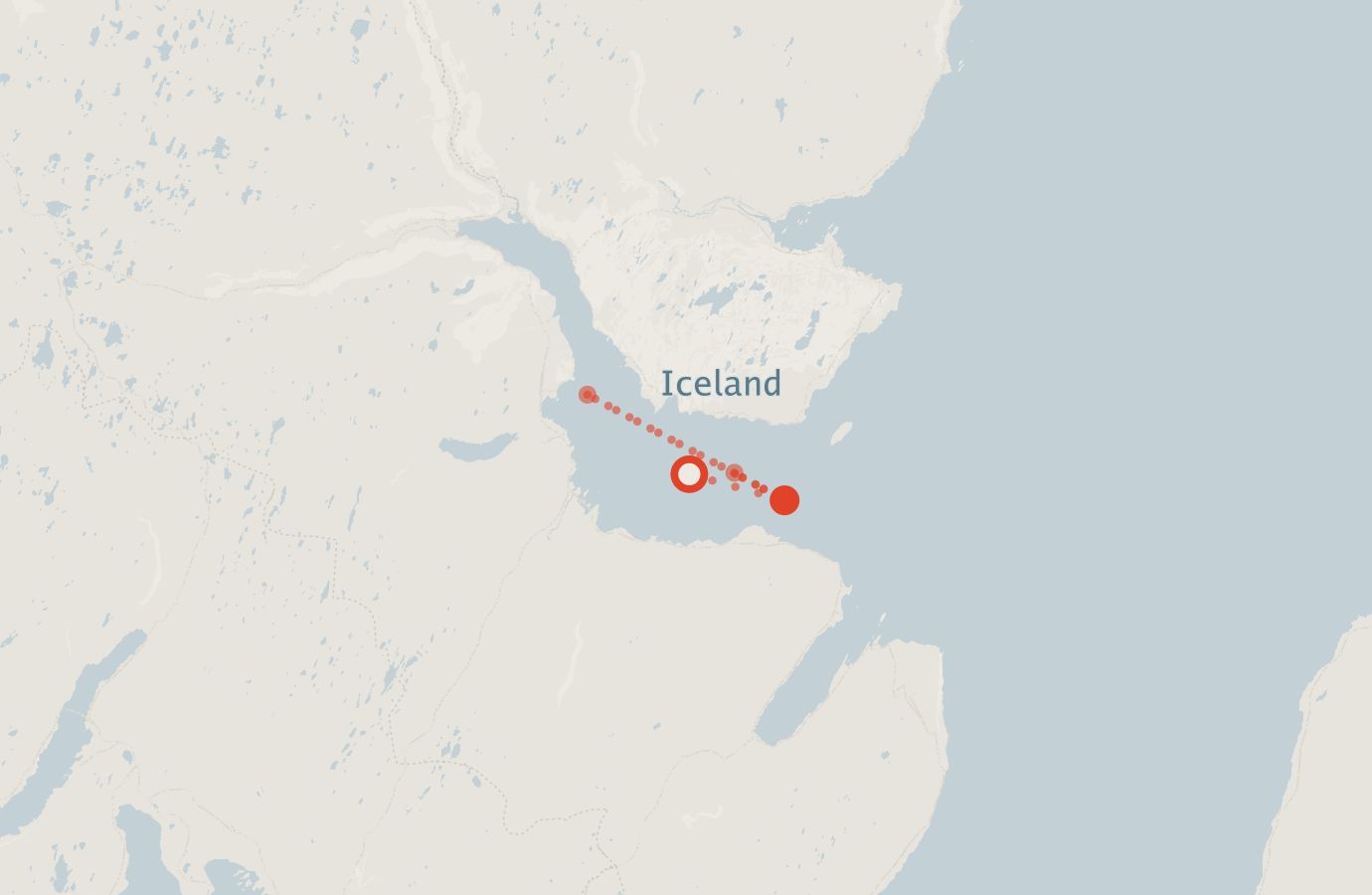 Activity map — real sighting points on an OpenStreetMap basemap