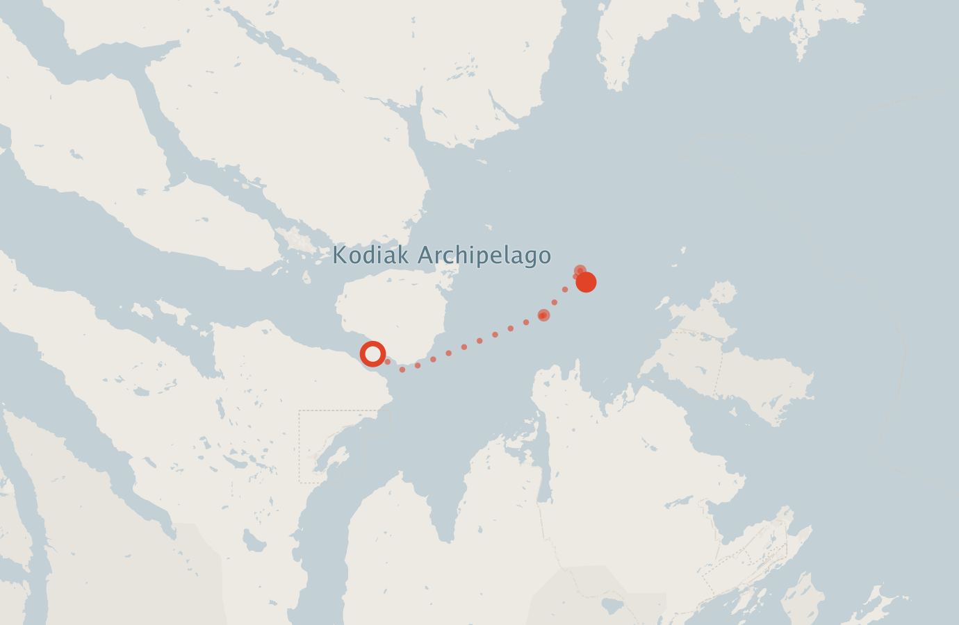 Activity map — real sighting points on an OpenStreetMap basemap