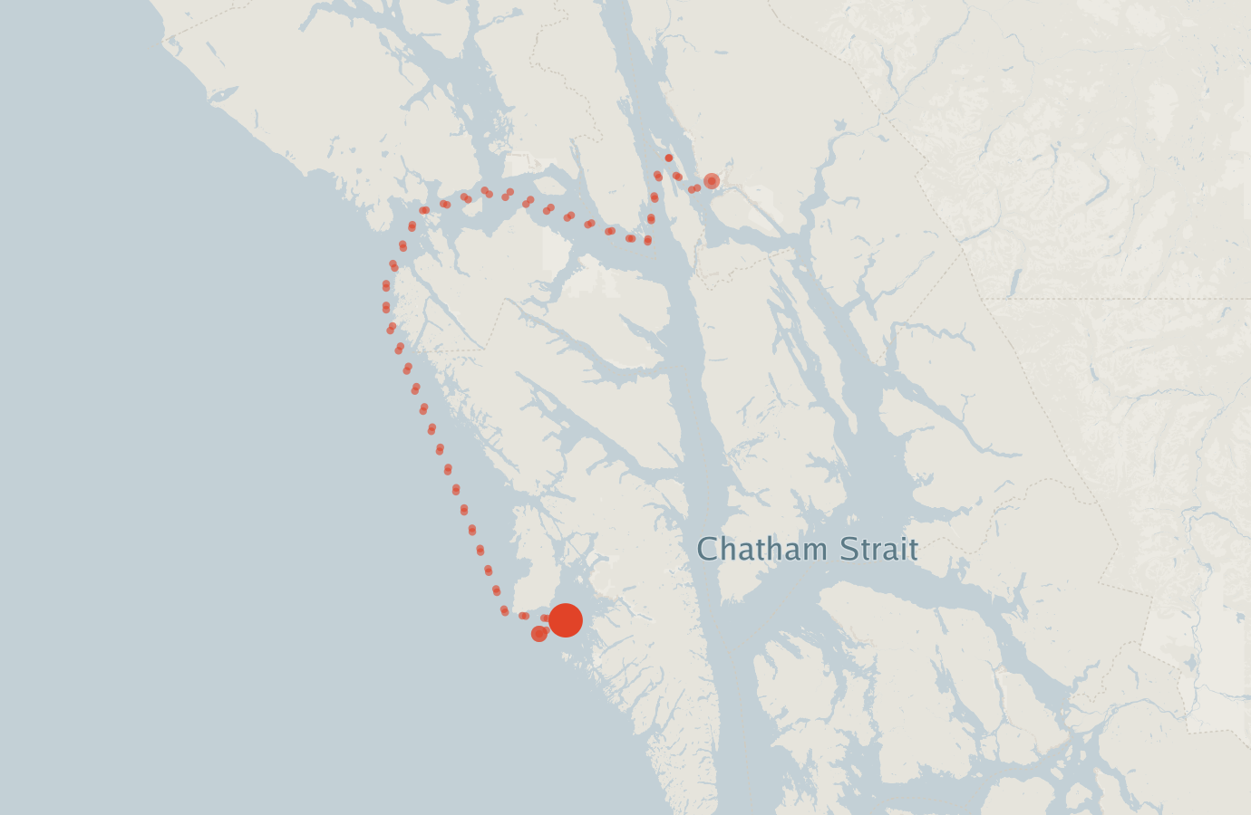 Activity map — real sighting points on an OpenStreetMap basemap