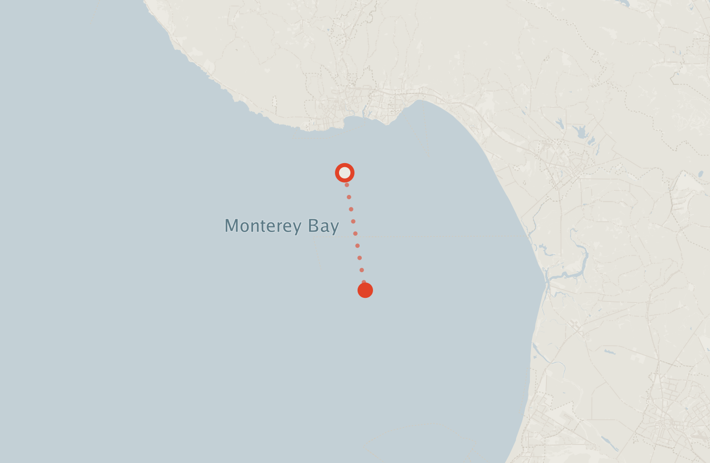 Activity map — real sighting points on an OpenStreetMap basemap