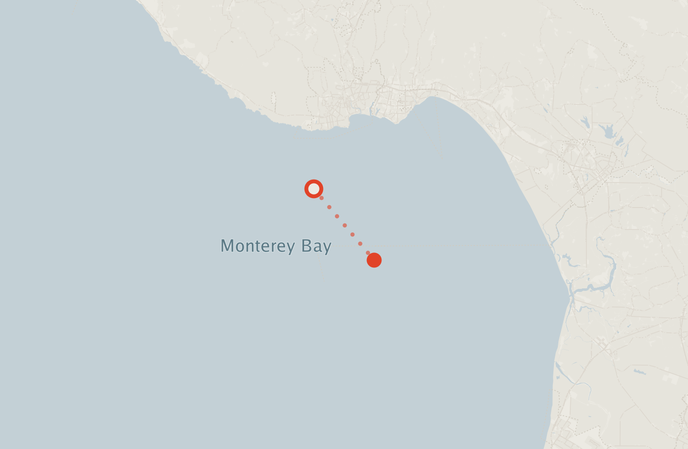 Activity map — real sighting points on an OpenStreetMap basemap