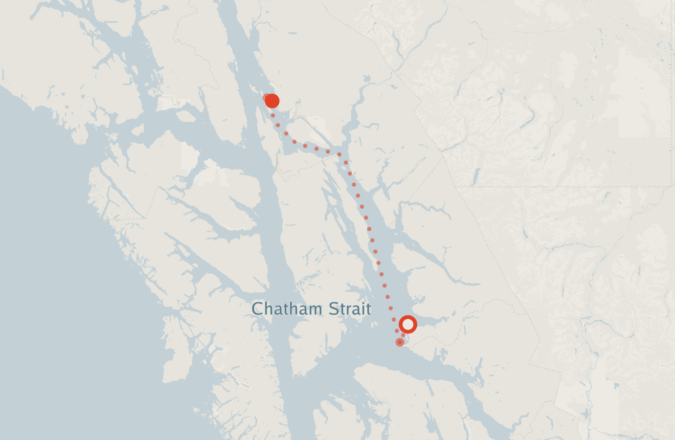 Activity map — real sighting points on an OpenStreetMap basemap