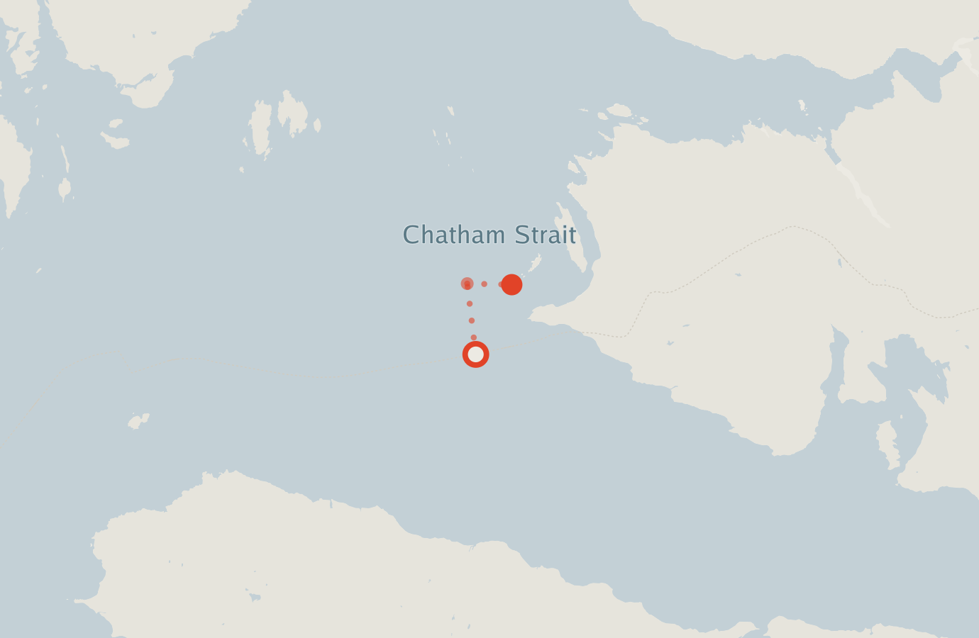 Activity map — real sighting points on an OpenStreetMap basemap