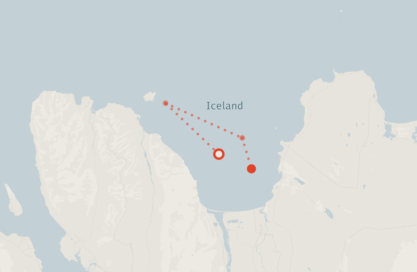 Activity map — real sighting points on an OpenStreetMap basemap
