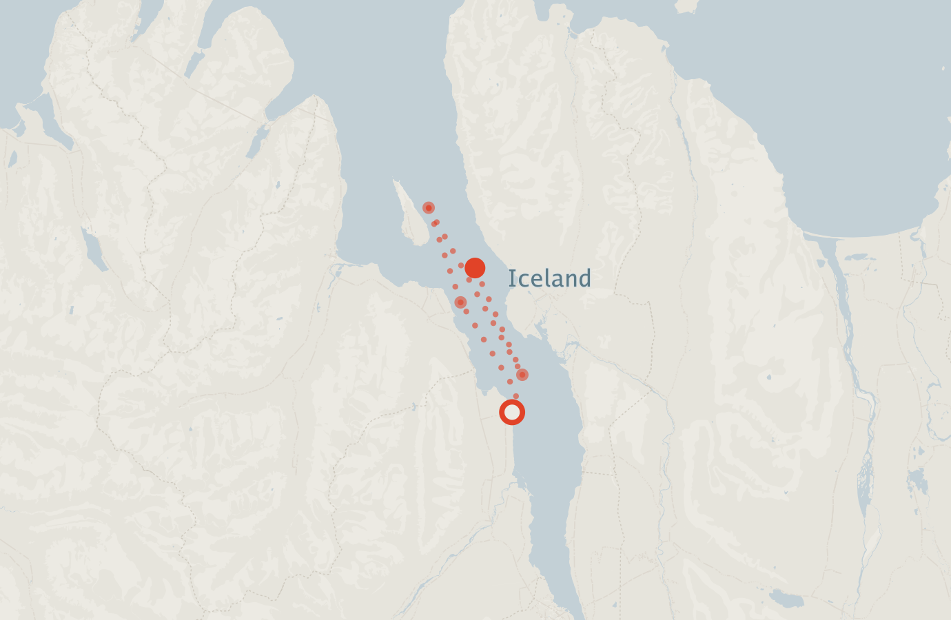 Activity map — real sighting points on an OpenStreetMap basemap